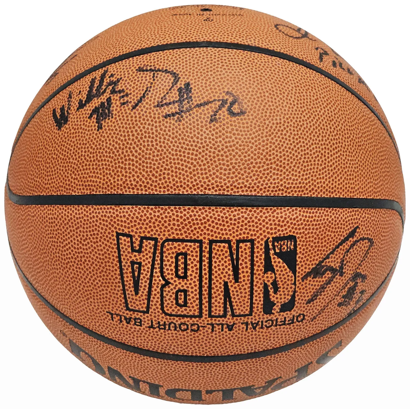 2002-03 St. Mary Autographed Basketball 8 Sigs LeBron James PSA/DNA AI01382