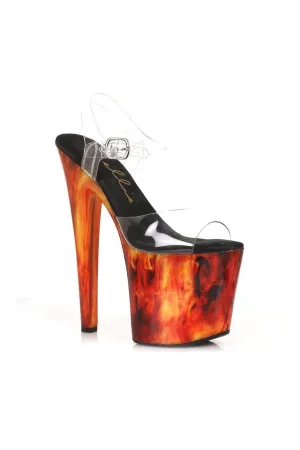 821-FIERY Sandal | Clear Vinyl