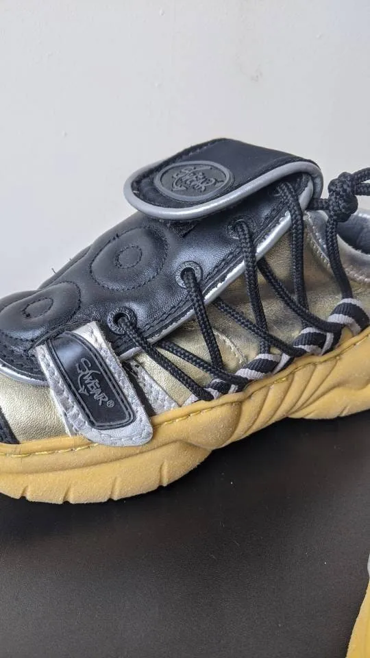 90s Swear Alternative Platform Trainers, Futuristic Clubkid Flatform Shoes, UK 3 EU 35