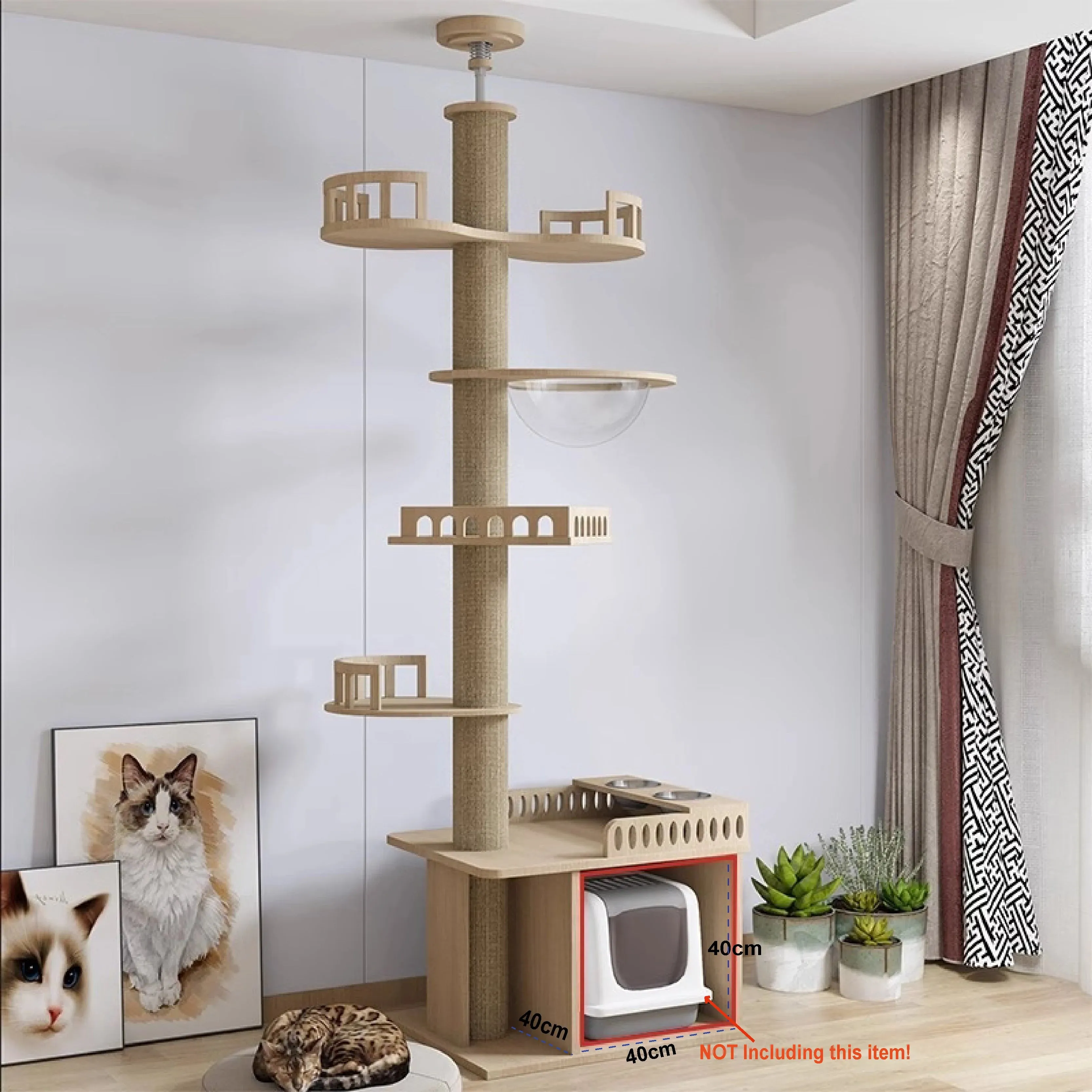 Adjustable Indoor Cat Tree House