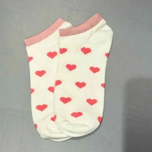 Adorable Heart Patterned Ankle Socks(Pack of 1)