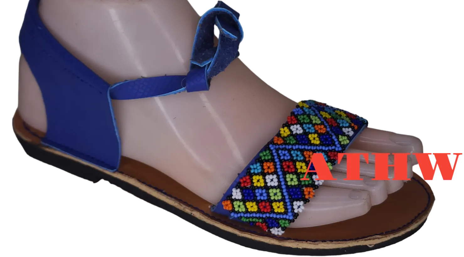 African beaded wedding sandals
