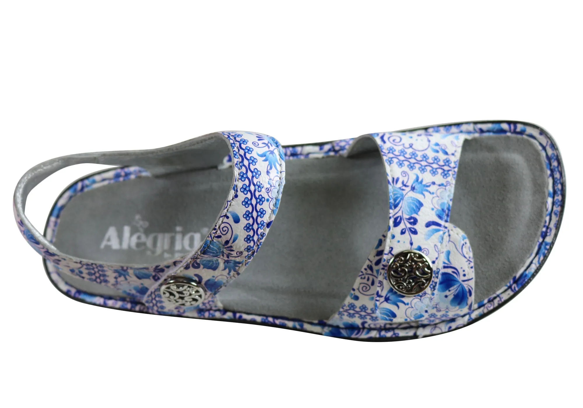 Alegria Vienna Womens Comfortable Leather Adjustable Straps Sandals