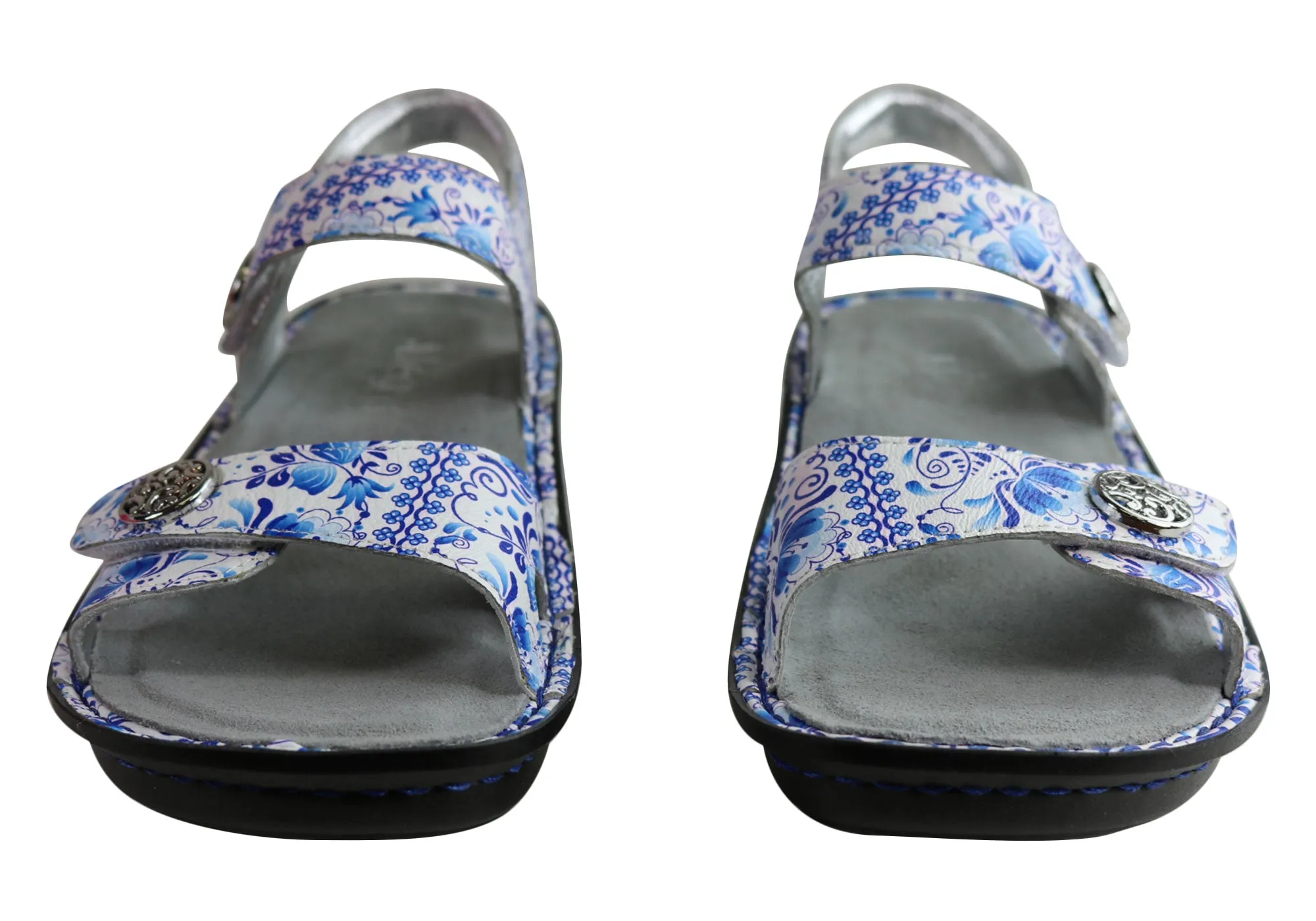 Alegria Vienna Womens Comfortable Leather Adjustable Straps Sandals