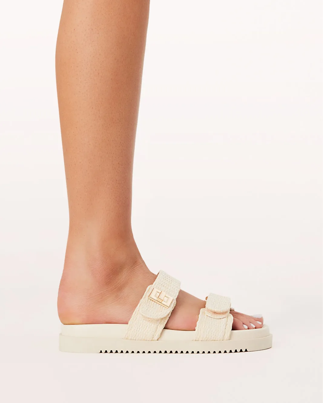 AMYLEE WIDE FIT - NATURAL RAFFIA