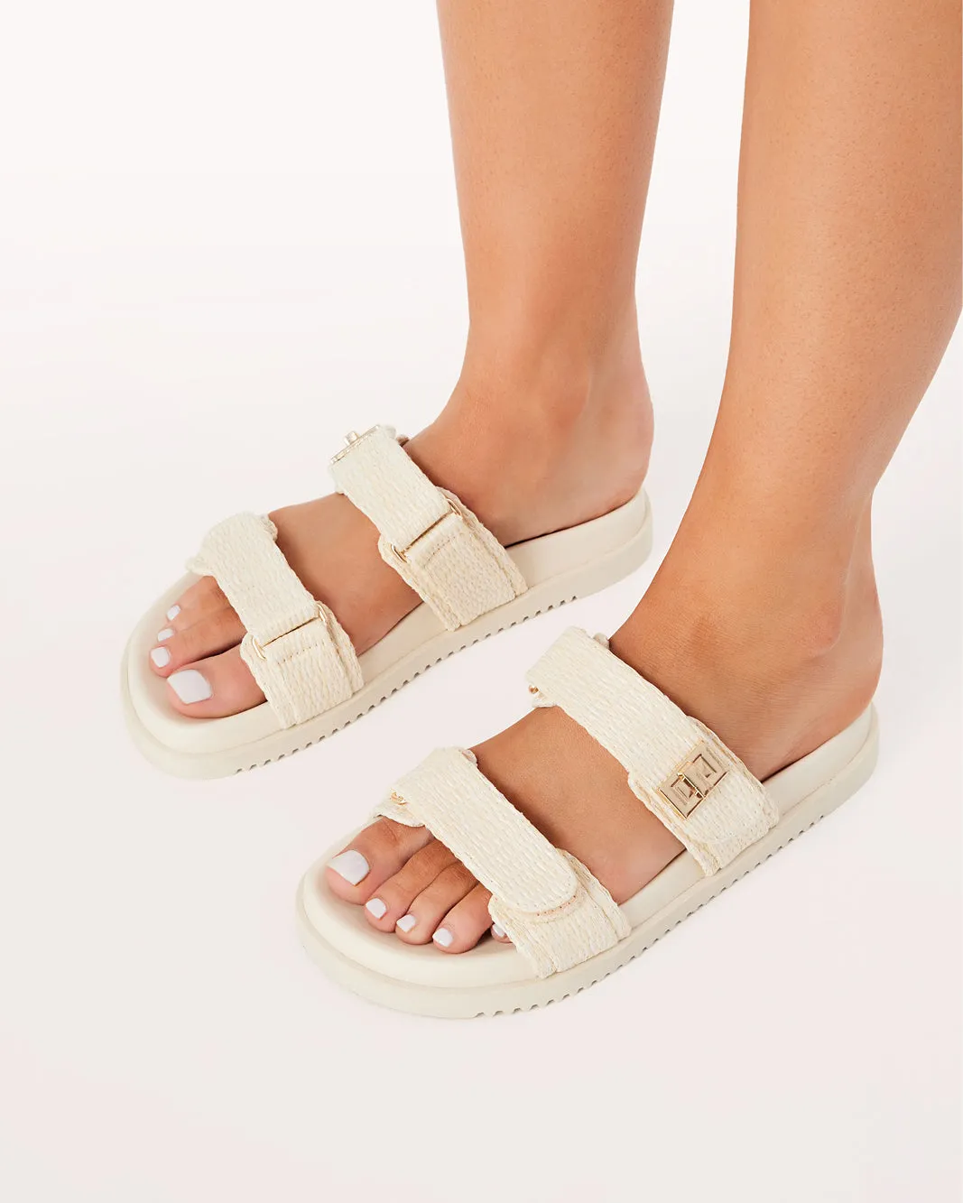 AMYLEE WIDE FIT - NATURAL RAFFIA