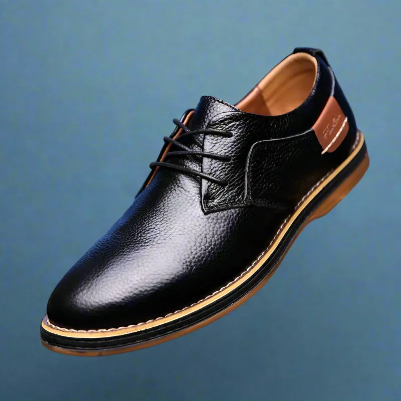 Ashland | Men's Genuine Leather Oxford Dress Shoes, Italian Casual Lace-Ups, Luxury Brand Loafers
