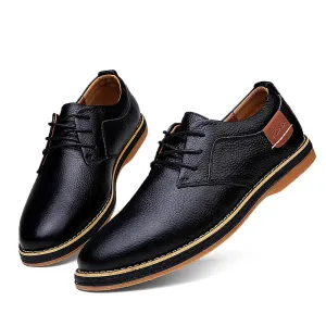 Ashland | Men's Genuine Leather Oxford Dress Shoes, Italian Casual Lace-Ups, Luxury Brand Loafers