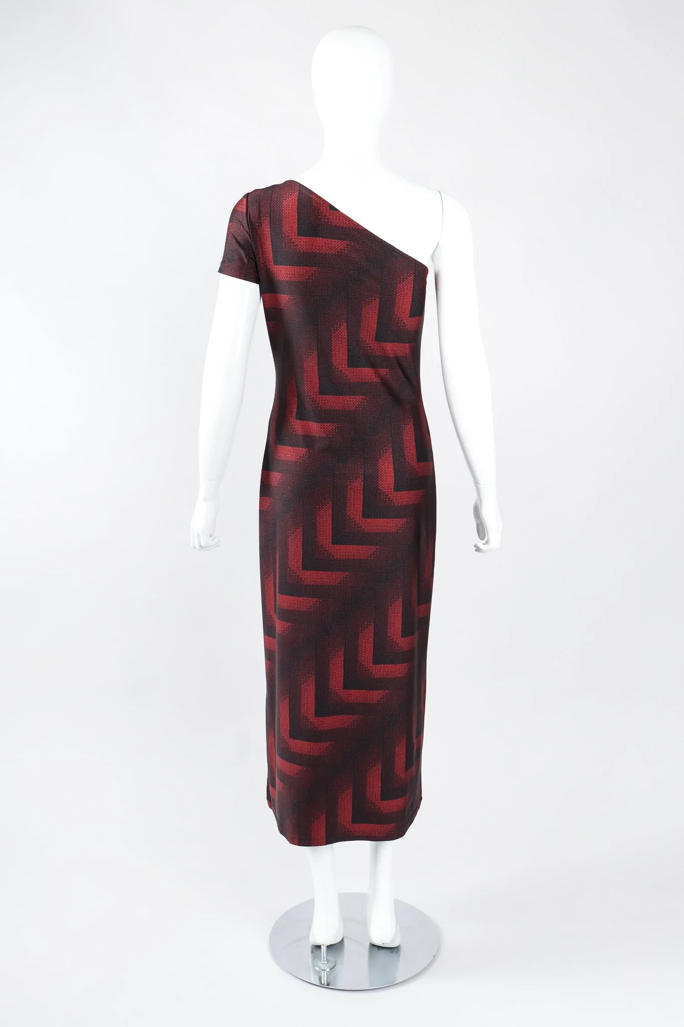 Asymmetrical Print Stretch Dress