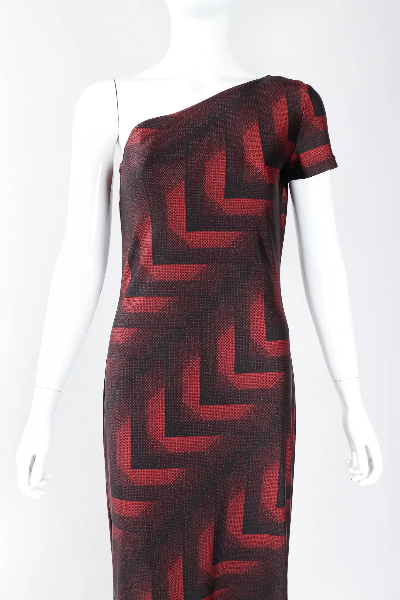 Asymmetrical Print Stretch Dress