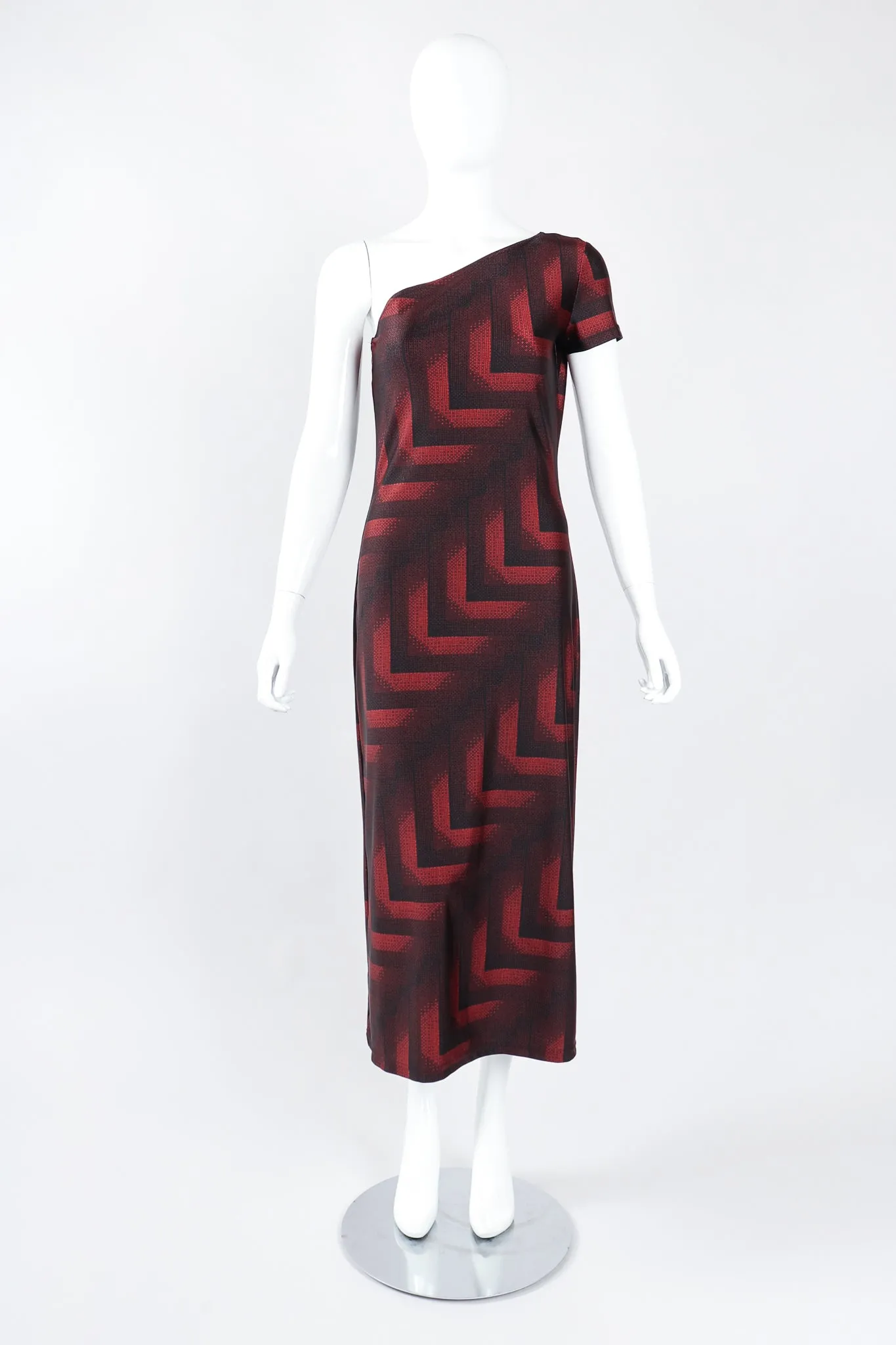 Asymmetrical Print Stretch Dress