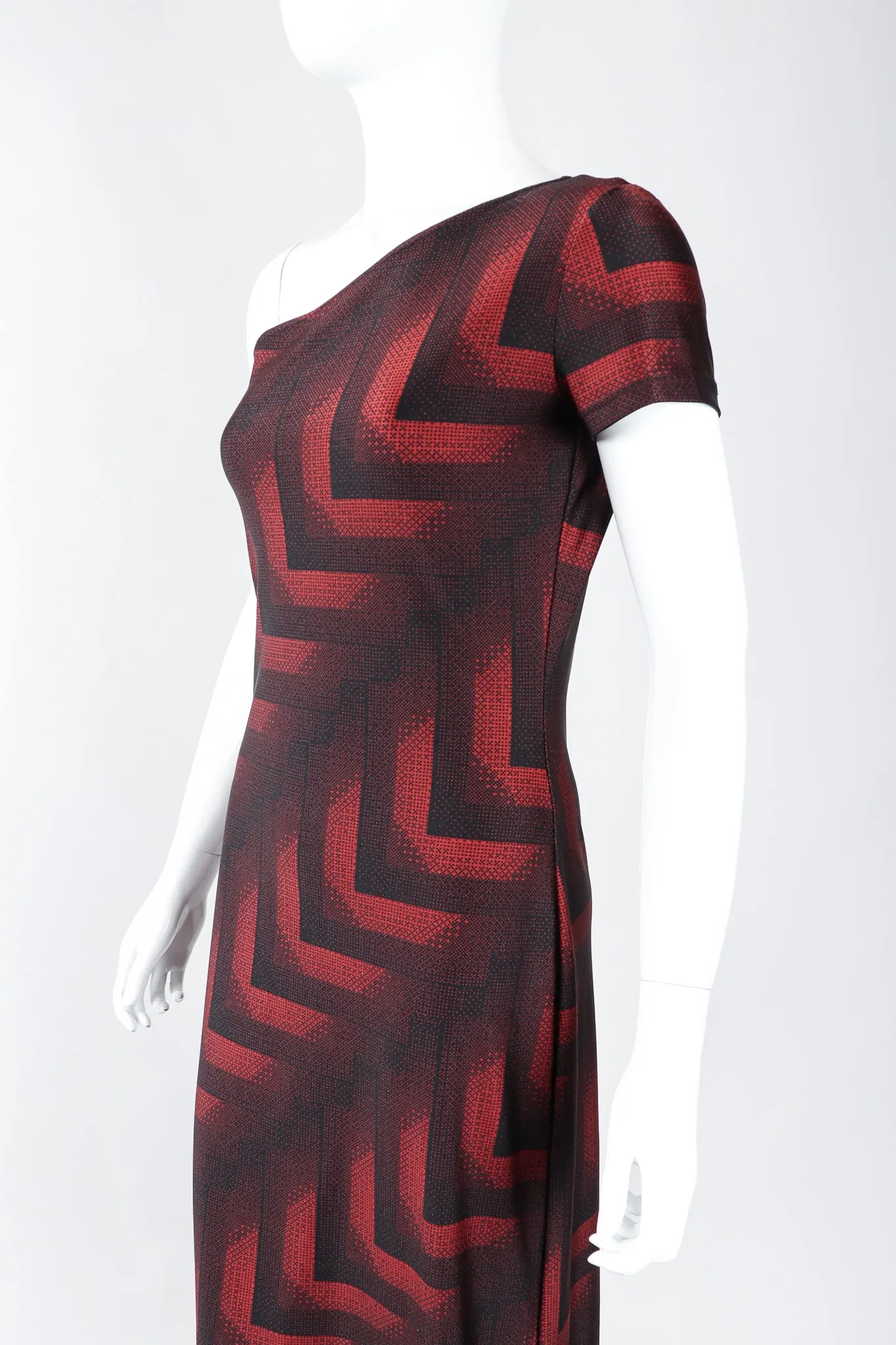 Asymmetrical Print Stretch Dress