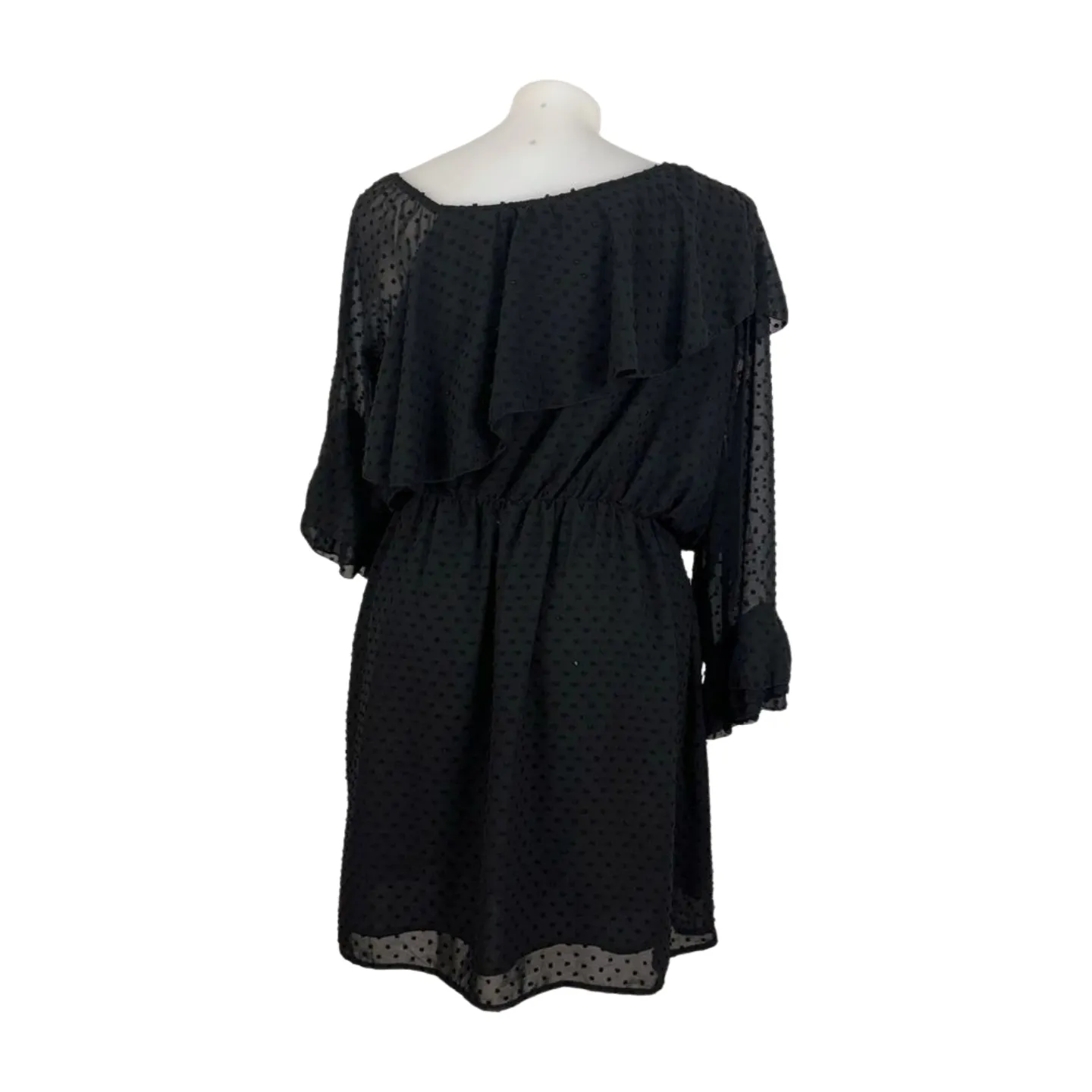 Atmos & Here Black Dobbie Elastic Waist Dress Size 26