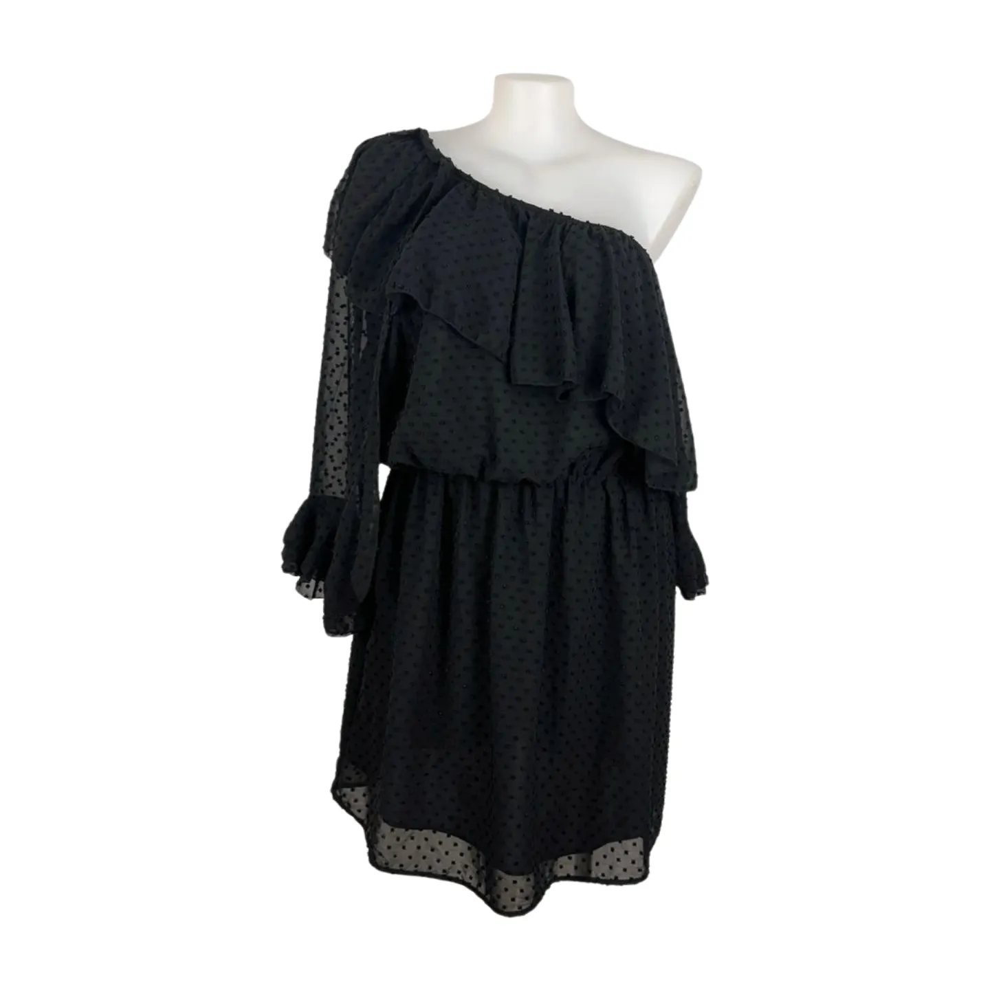 Atmos & Here Black Dobbie Elastic Waist Dress Size 26
