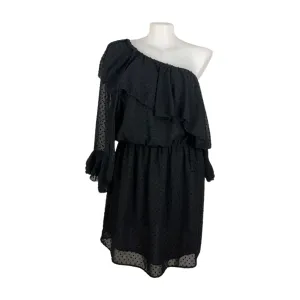 Atmos & Here Black Dobbie Elastic Waist Dress Size 26