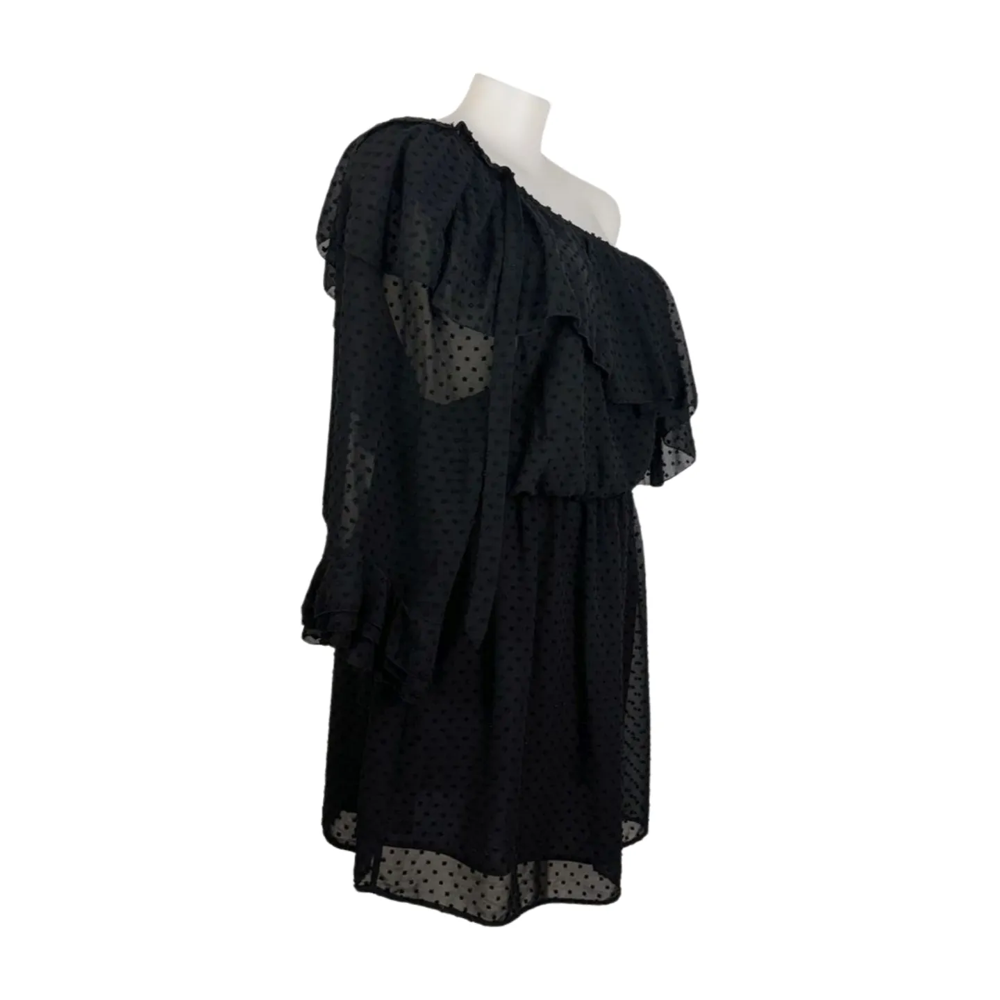 Atmos & Here Black Dobbie Elastic Waist Dress Size 26