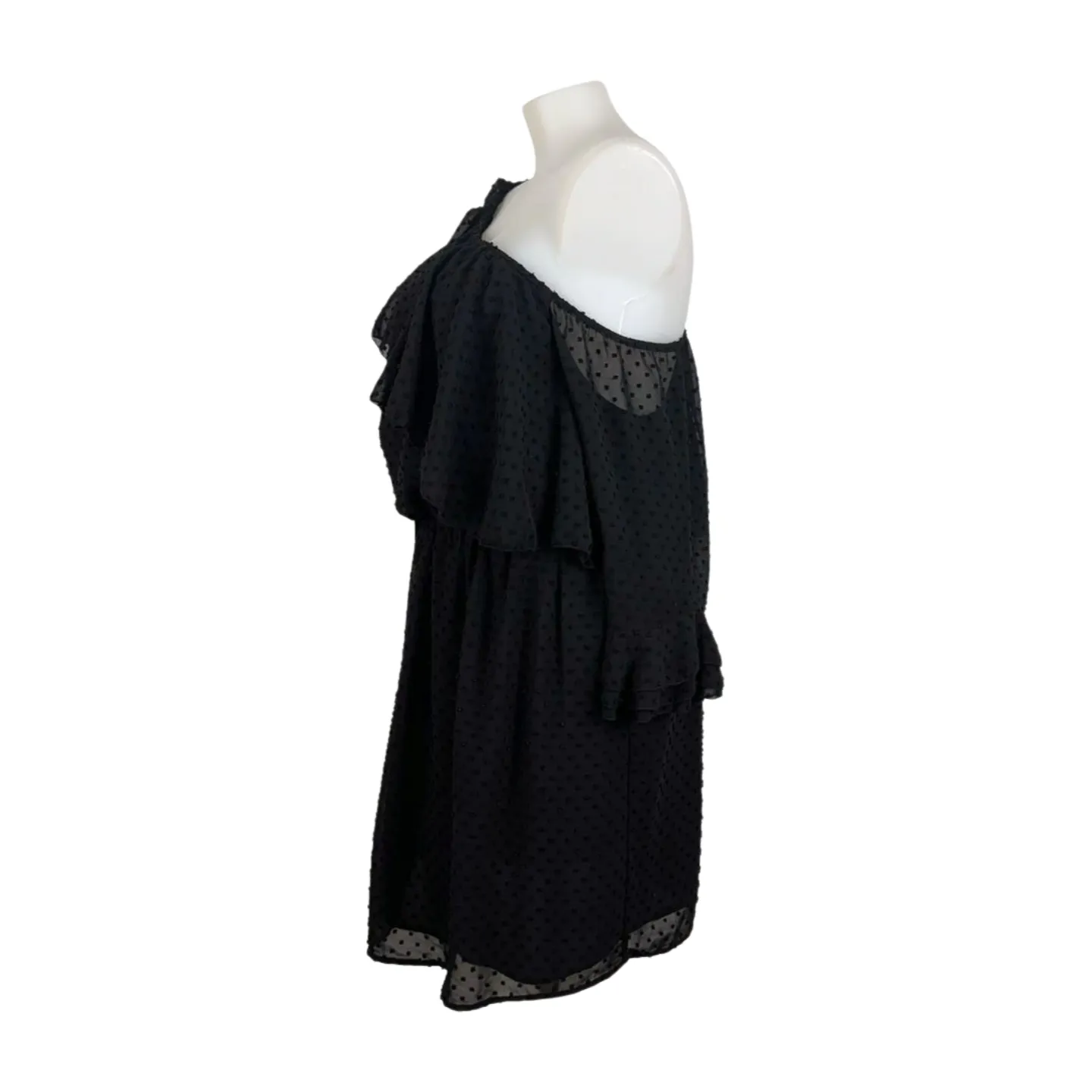 Atmos & Here Black Dobbie Elastic Waist Dress Size 26