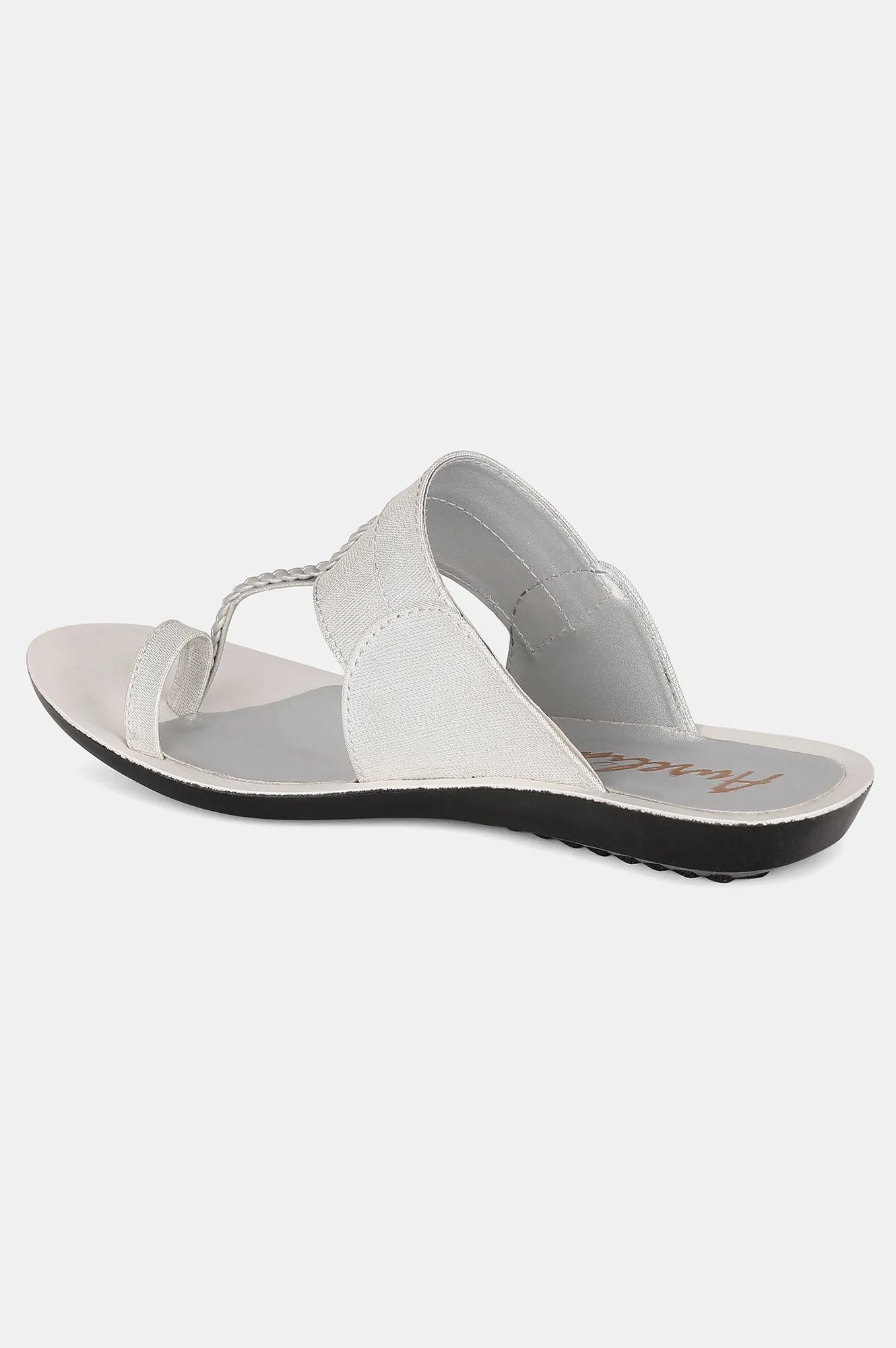 Aurelia Almond Toe Textured Flat-ZDarlene