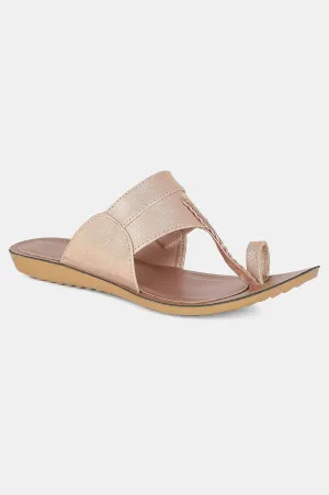 Aurelia Almond Toe Textured Flat-ZDarlene