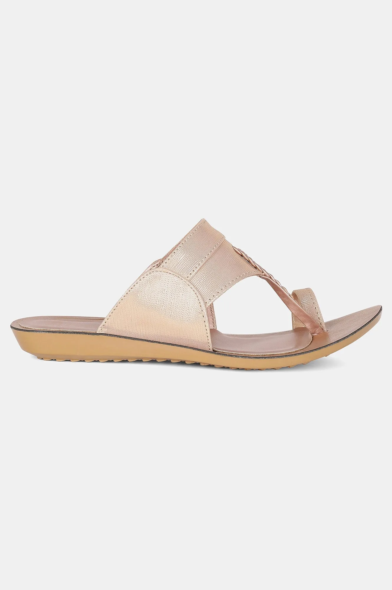 Aurelia Almond Toe Textured Flat-ZDarlene