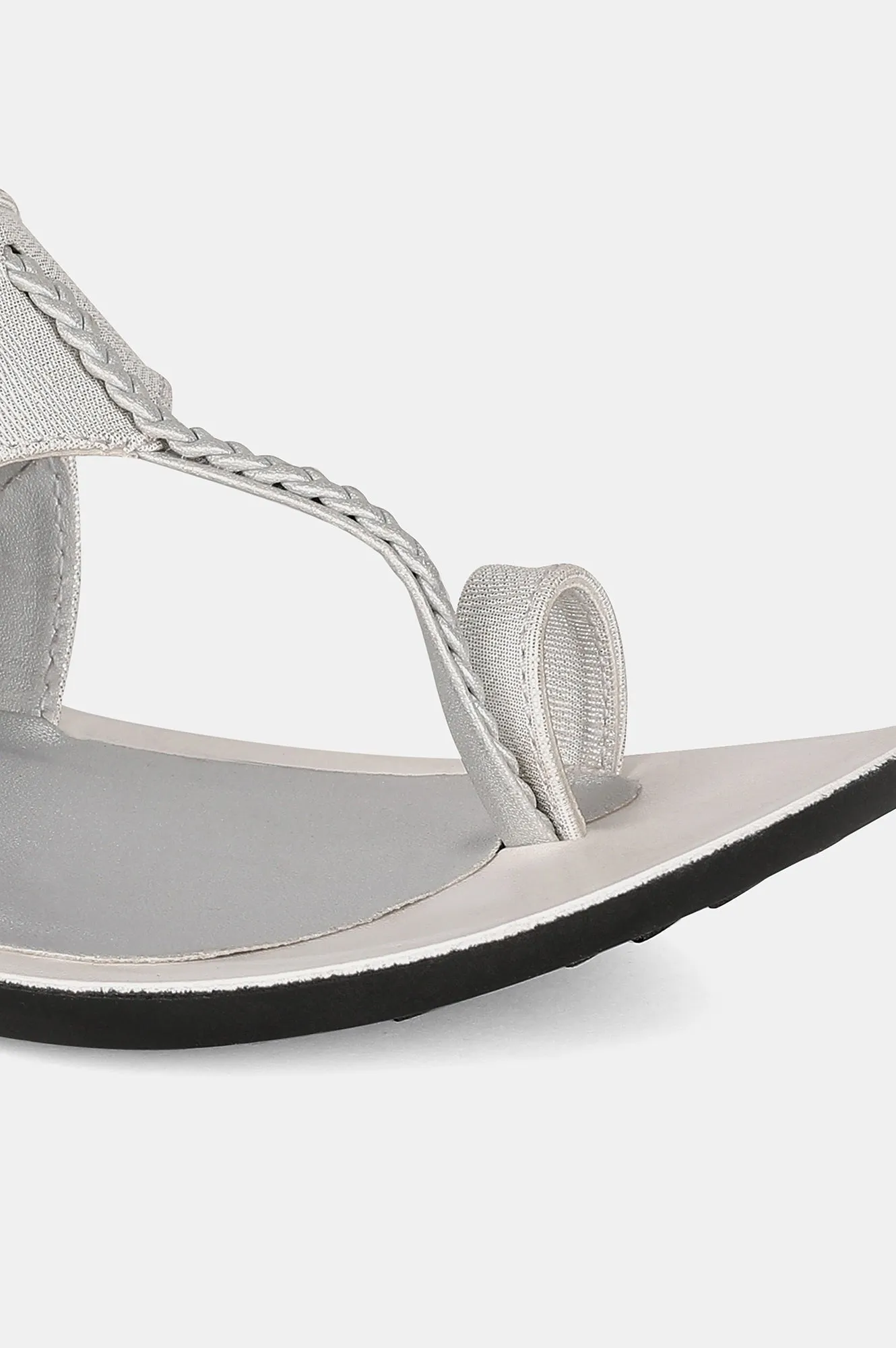 Aurelia Almond Toe Textured Flat-ZDarlene
