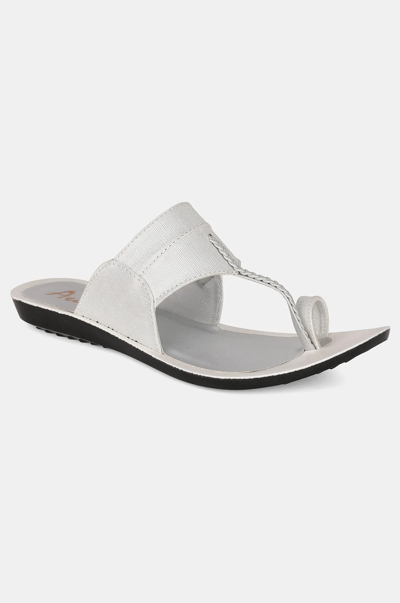 Aurelia Almond Toe Textured Flat-ZDarlene