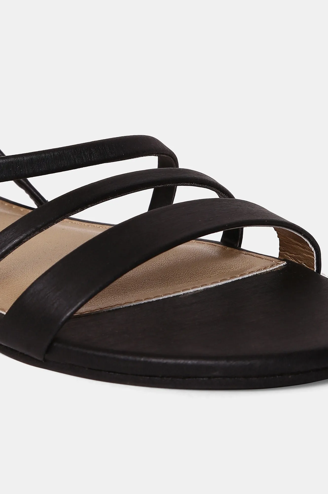 AURELIA BLACK Almond Toe Flat-ZKARLA