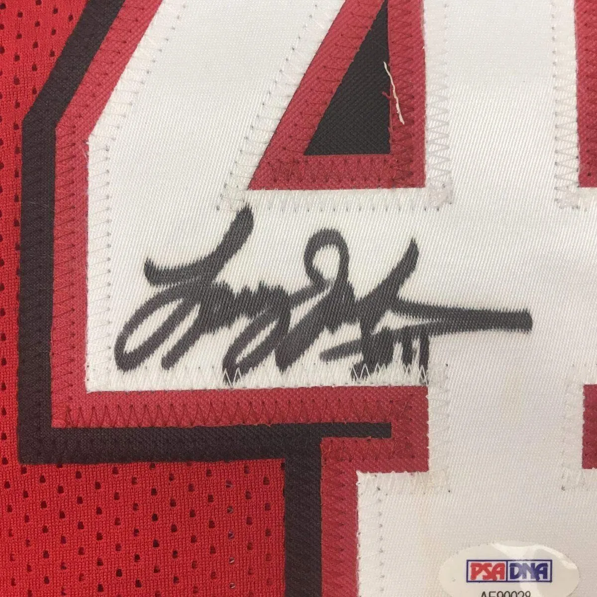 Autographed/Signed LARRY JOHNSON UNLV Red College Basketball Jersey PSA/DNA COA