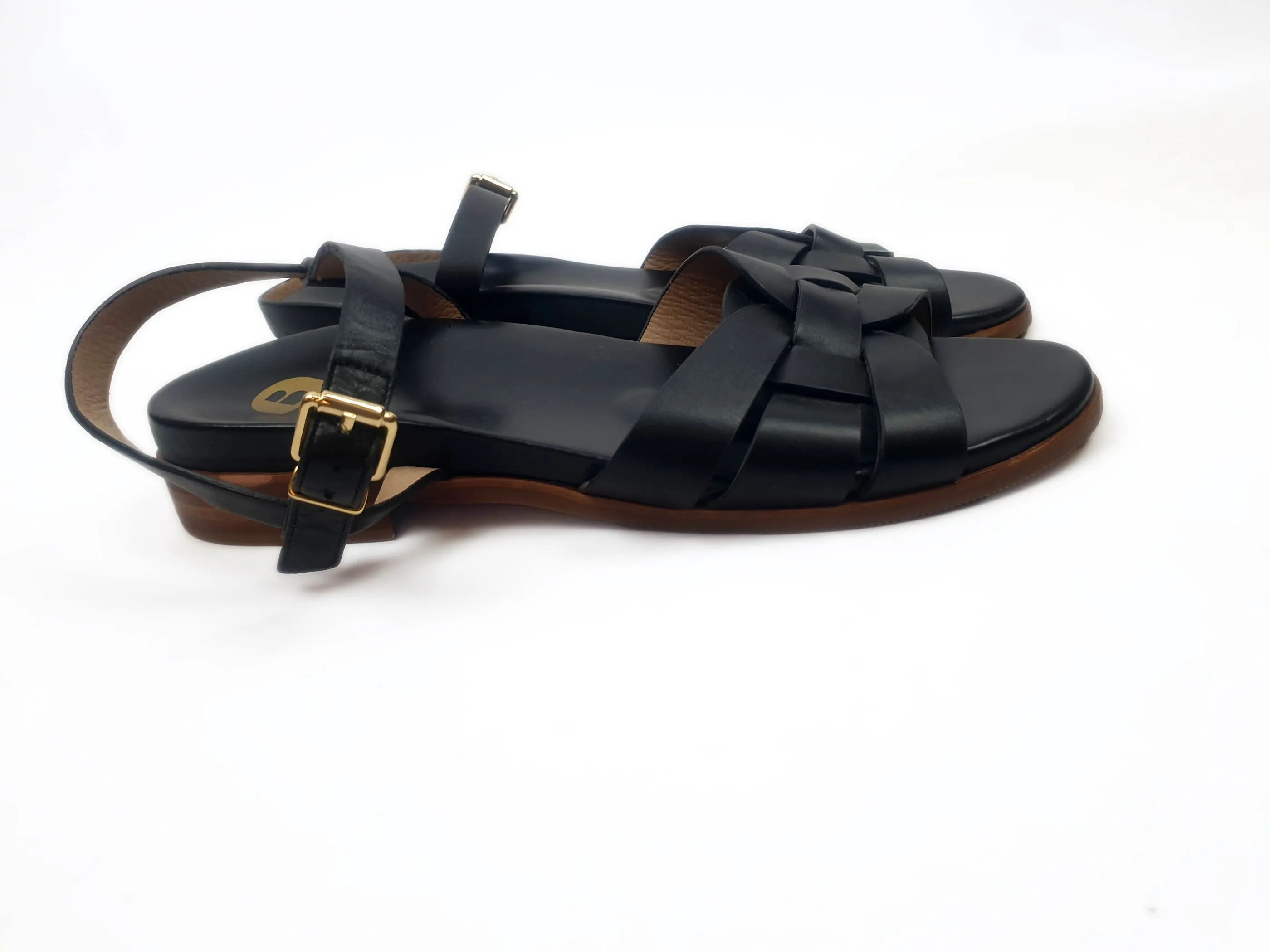 Bared black sandals size 40