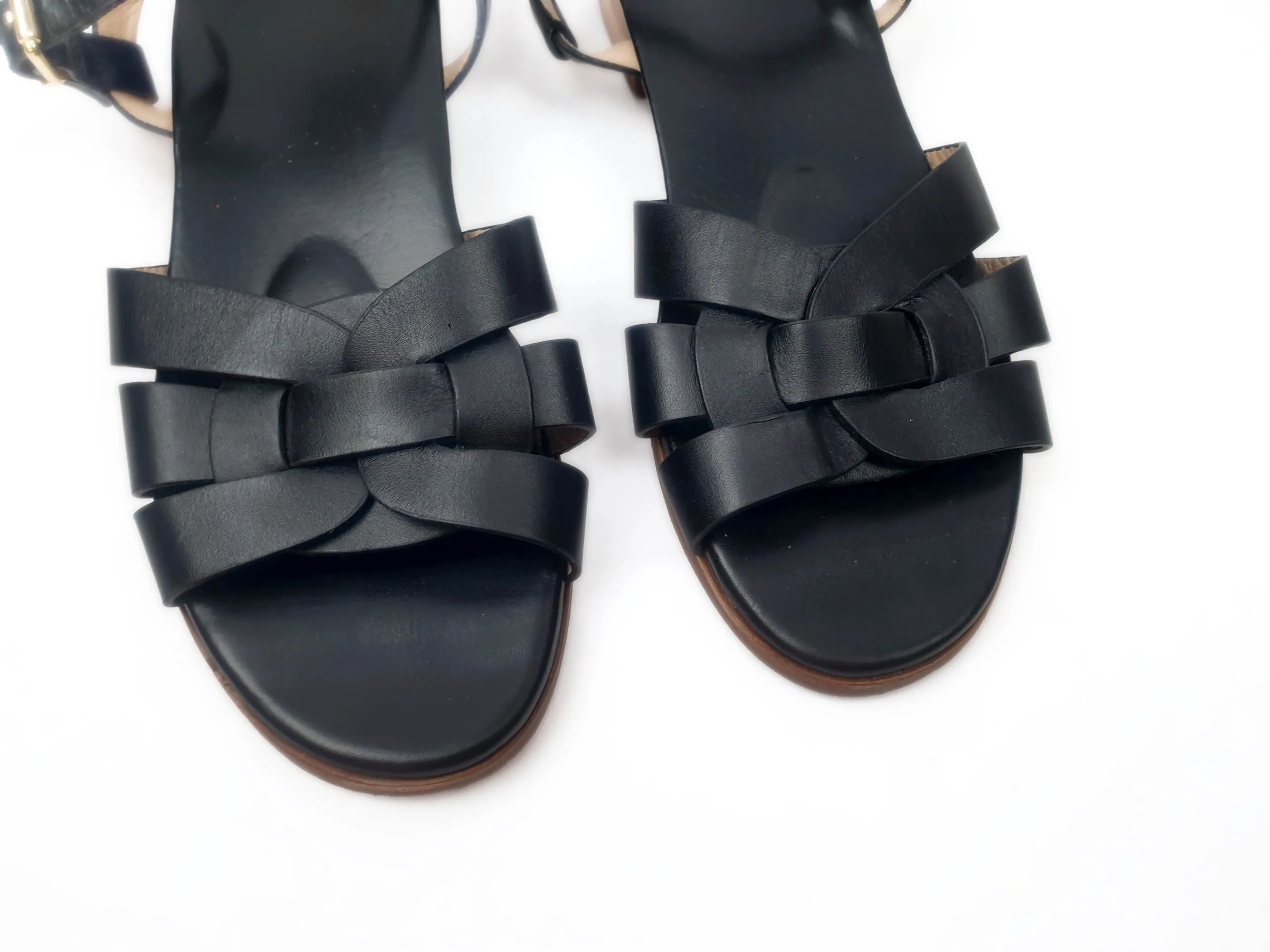Bared black sandals size 40
