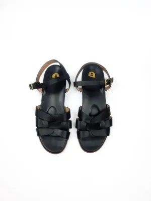 Bared black sandals size 40