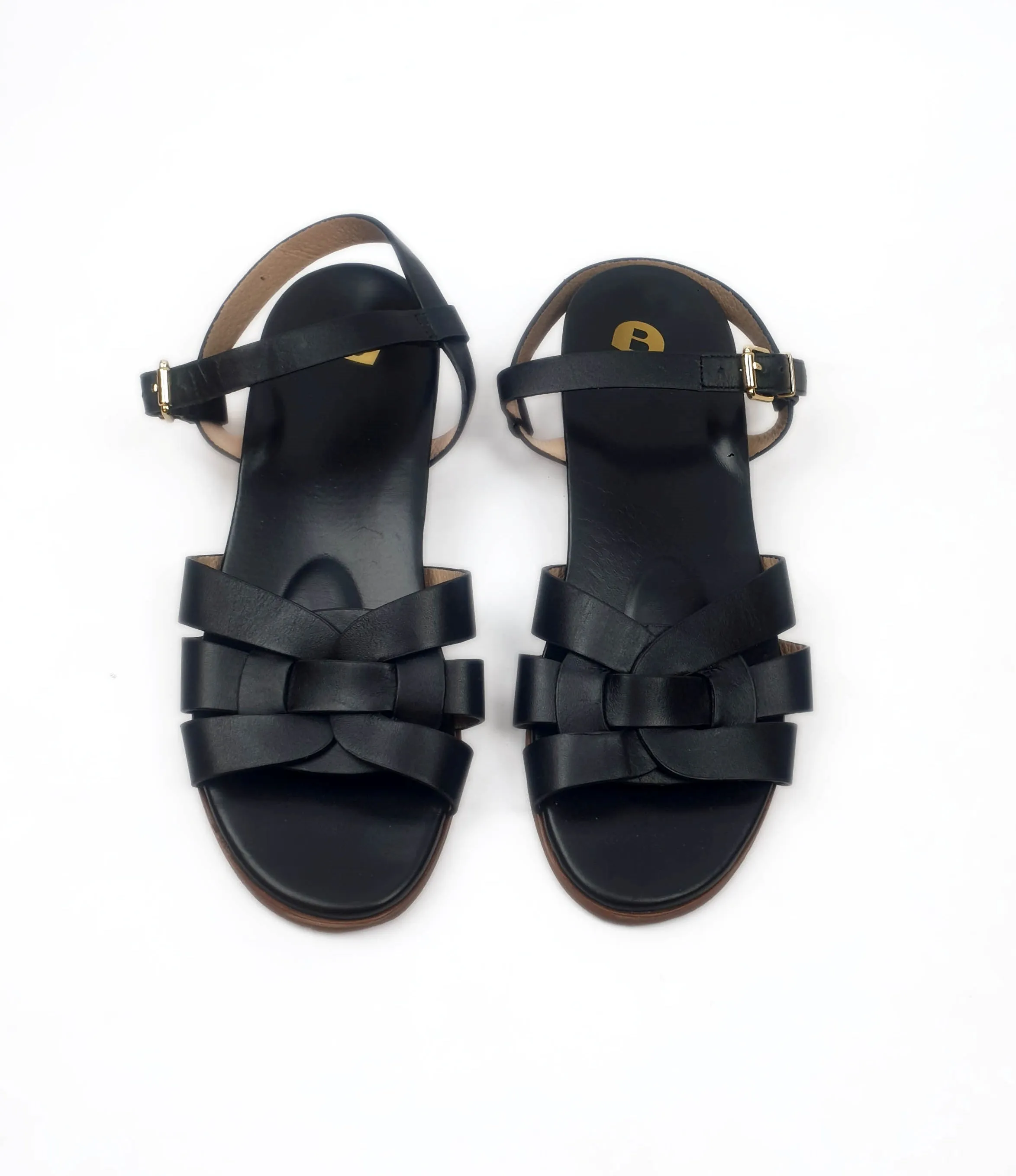 Bared black sandals size 40