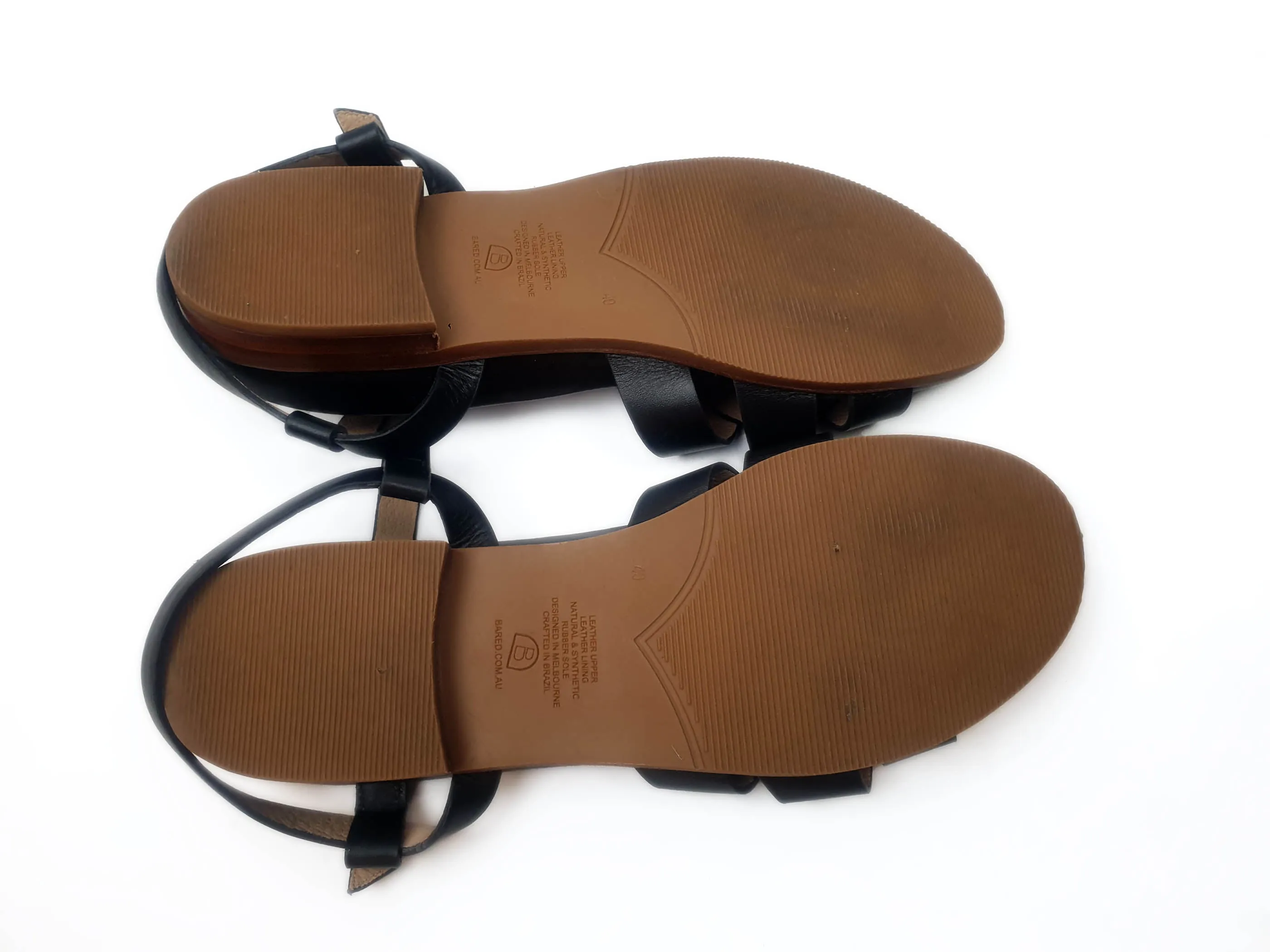 Bared black sandals size 40