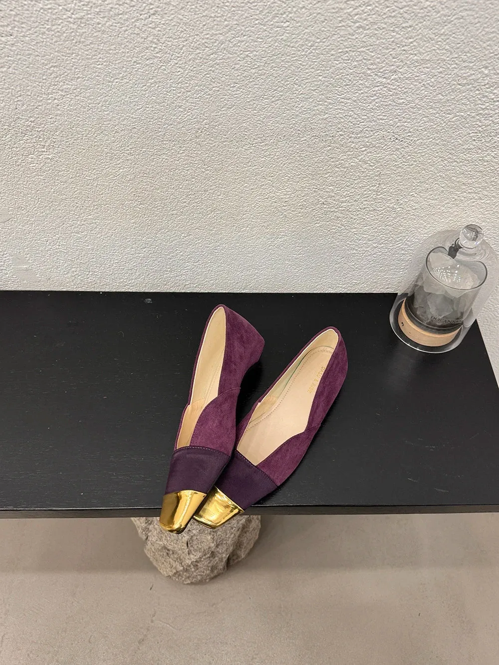 binfenxie  -  Fashion Women Loafers Mixed Color Suede Sexy Party Flat Low Heeled Black Beige Purple Dress Shoes Woman Casual Dress Size 35-39