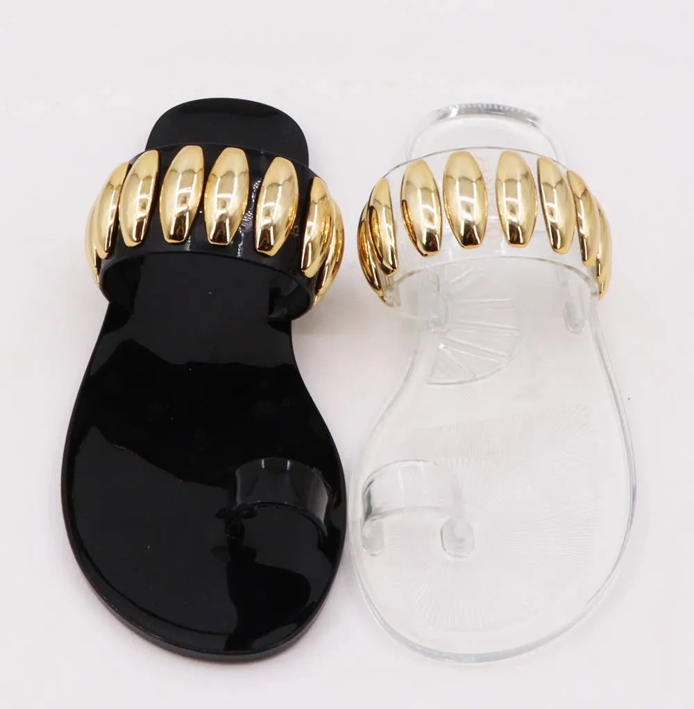 Black Jelly Sandals
