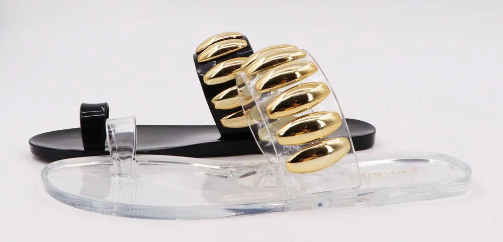 Black Jelly Sandals