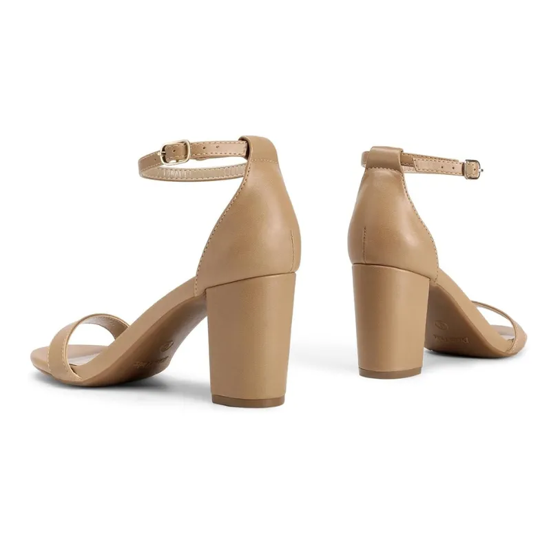Block Heel Sandals Featuring Adjustable Strap And Open-Toe