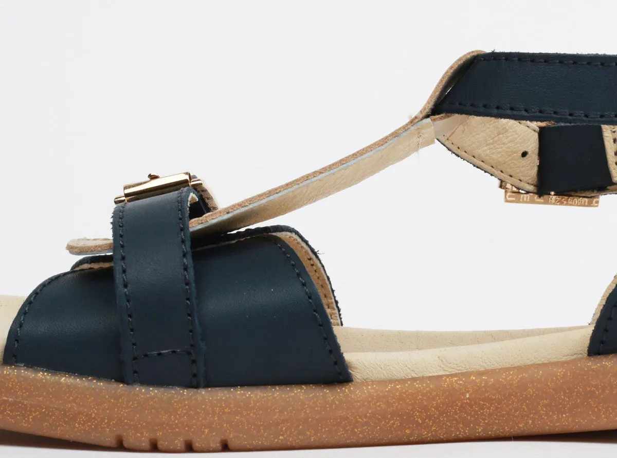 Bobux KP Hera Navy With Misty Gold Open Toe Sandal