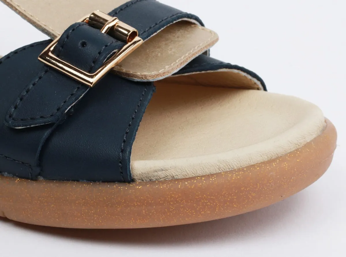 Bobux KP Hera Navy With Misty Gold Open Toe Sandal