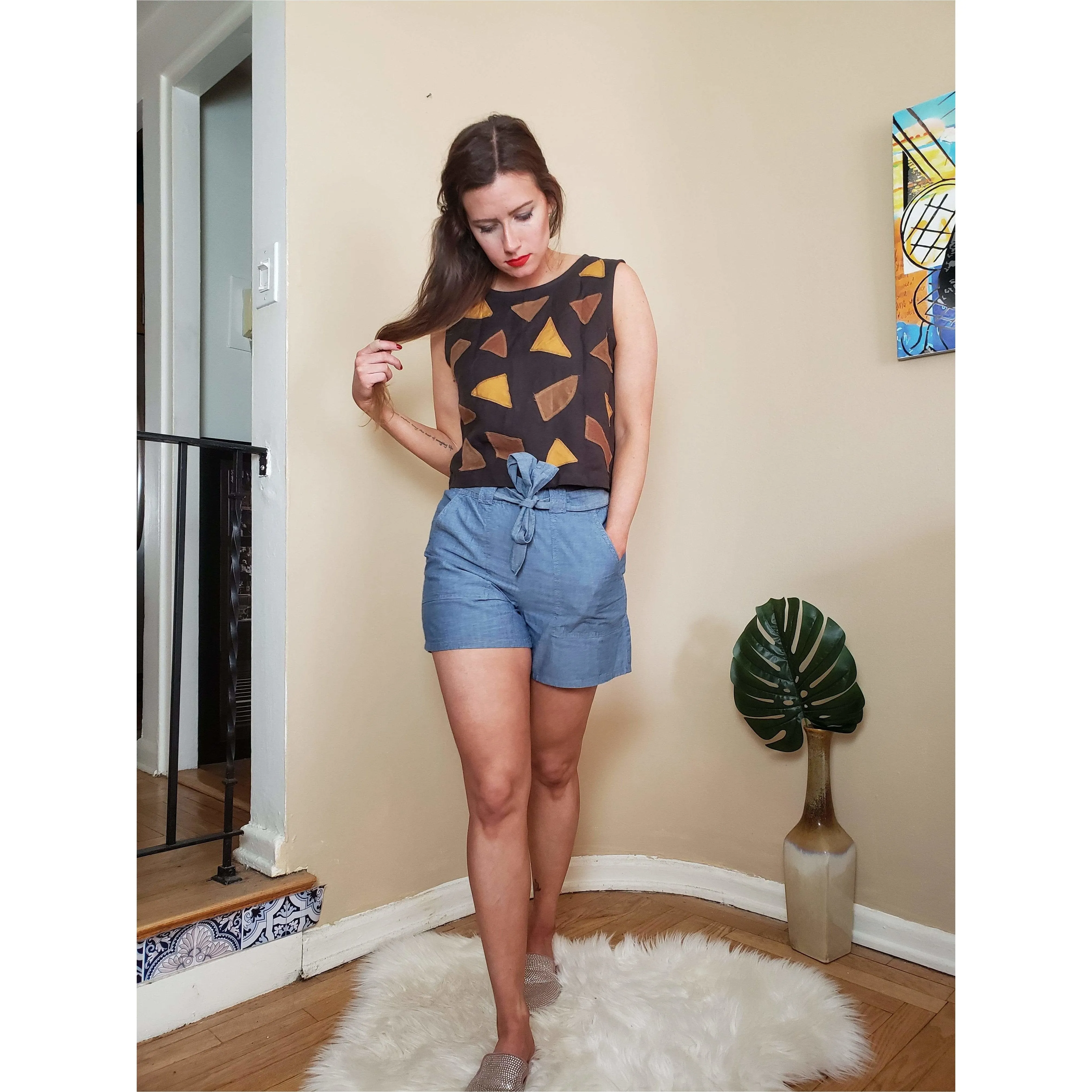 Broadway Zero Waste Sea-Glass Appliqué Tank Top