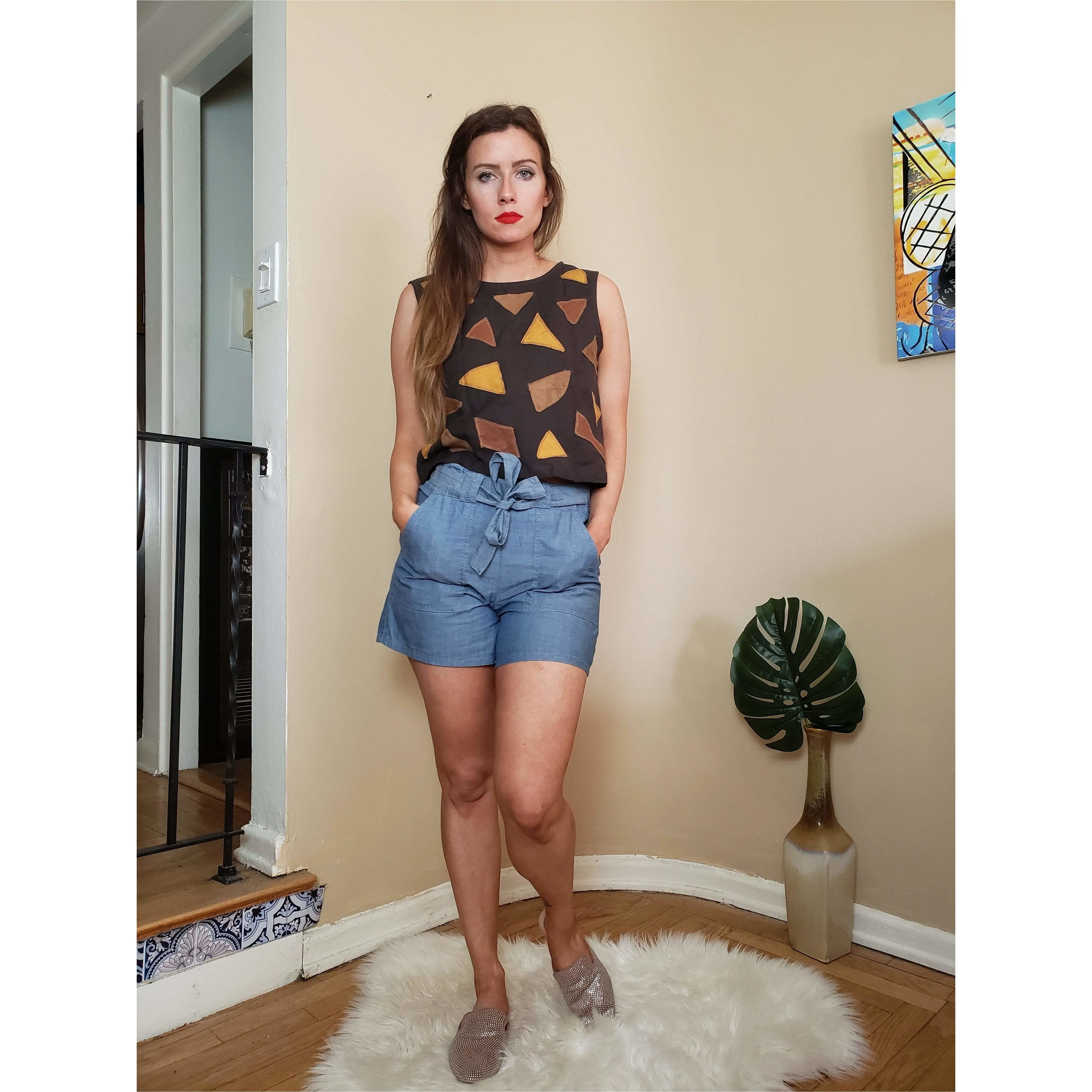 Broadway Zero Waste Sea-Glass Appliqué Tank Top