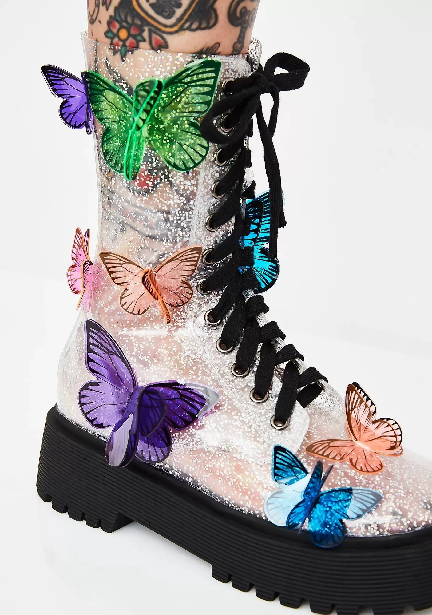 Butterfly Dream Transparent Women Boots