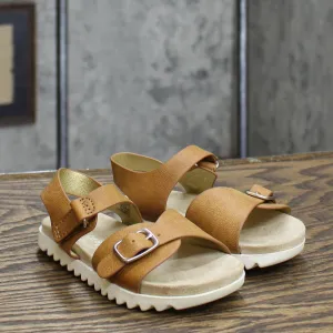 Cat & Jack Toddler Girls' Shaelyn Footbed Sandals Cognac Brown 6