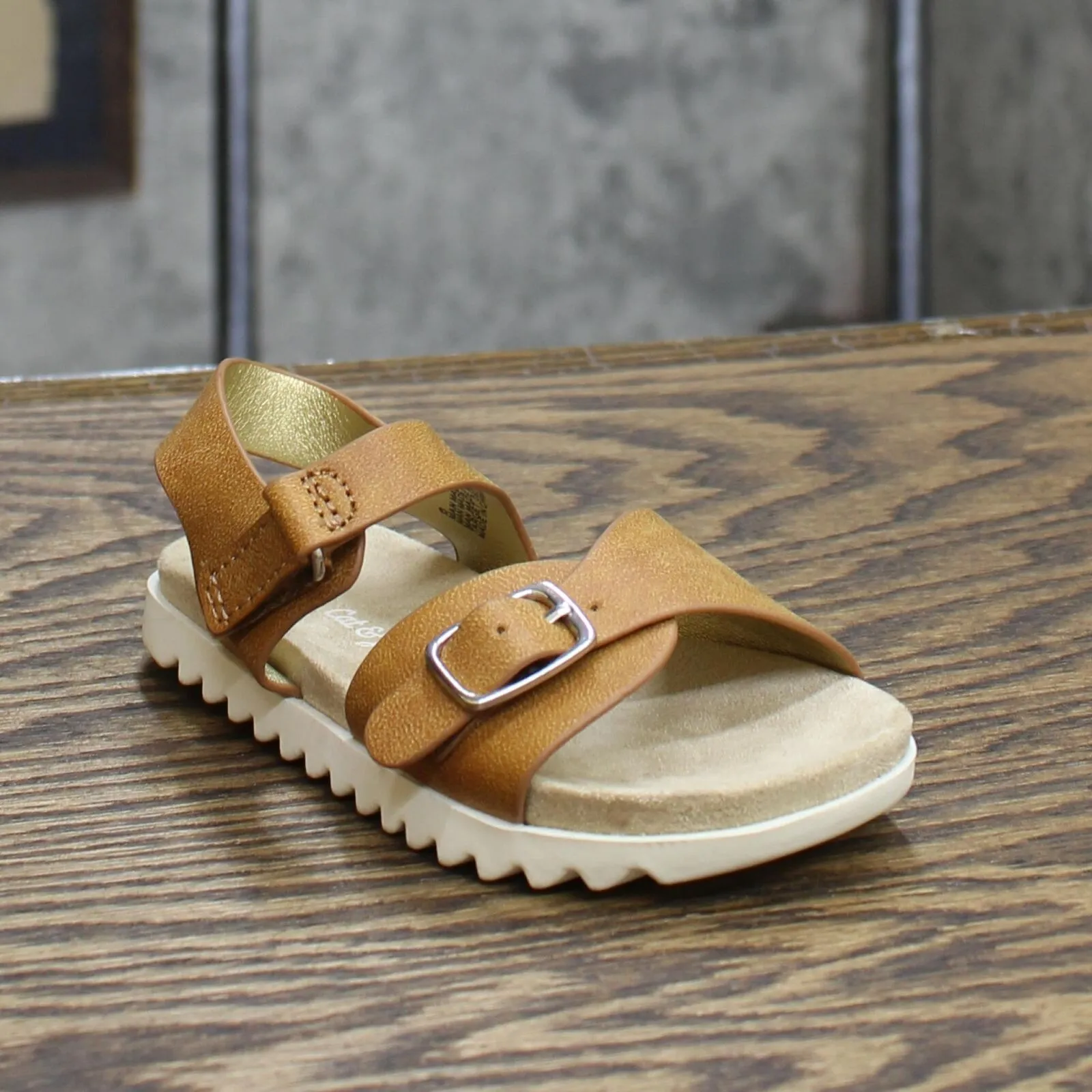 Cat & Jack Toddler Girls' Shaelyn Footbed Sandals Cognac Brown 6