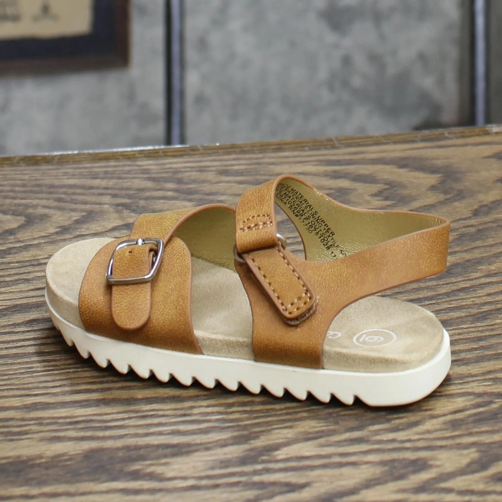 Cat & Jack Toddler Girls' Shaelyn Footbed Sandals Cognac Brown 6