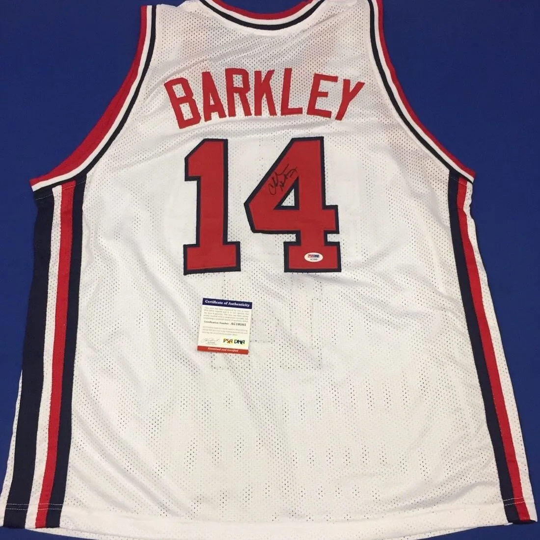 Charles Barkley Signed Autographed USA Dream Team Basketball Jersey (JSA COA)