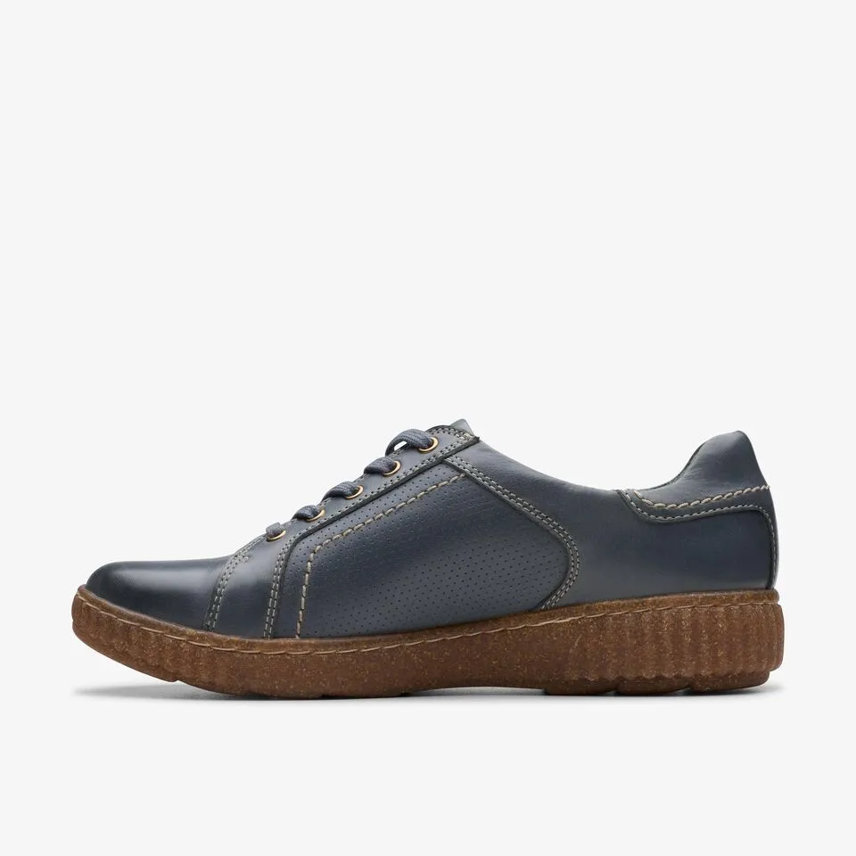 Clarks Women's Caroline Janna Dark Blue Leather