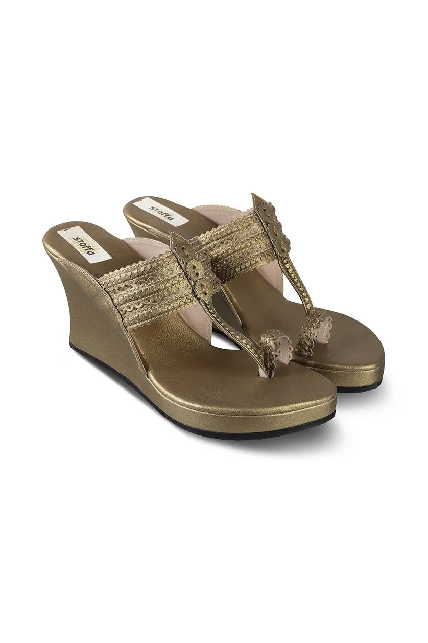 Classic High K Wedge Champagne