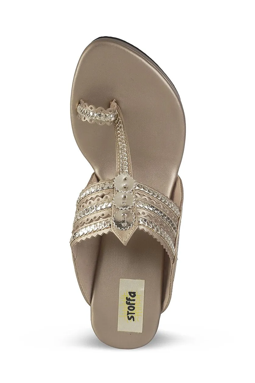 Classic High K Wedge Champagne