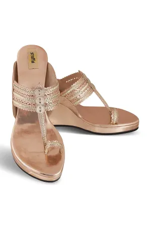 Classic High K Wedge Rose Gold